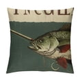 thumbnail image 1 of Set of Vintage Sea Pillow Covers Ocean Style Lake/Forest/Fish Cushion Cover Nautical Beach House Decorative Square Linen Pillowcases Inches for Sofa Couch (Forest Sea), 1 of 5