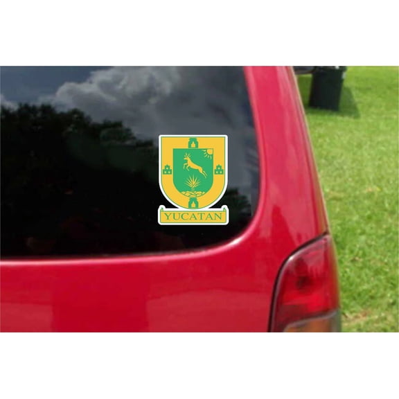 Set Yucatan Mexico Coat of Arms State Emblem Escudo de Armas Decals Stickers Full Color/Weather Proof