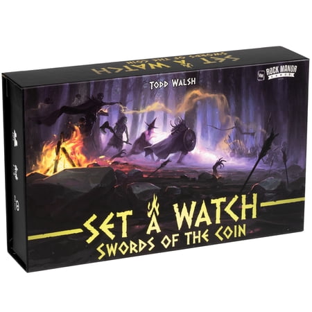 Rock Manor Games: Set A Watch: Swords of the Coin - Standalone Expansion, Co-Op Tower Defense Board Game, Dark Fantasy Survival, Ages 14+, 1-4 Players