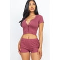 thumbnail image 1 of Set featuring a Short Sleeve Button-Up Top and Shorts, 1 of 10