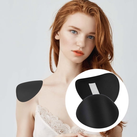 Set-in Shoulder Pads, Gaqring Breathable Sponge Covered Shoulder Enhancer for Sloping High Low Shoulders, Non-Slip Adhesive Sew-In Shoulder Pads for Women Men Blazer Suit Coat T-Shirt