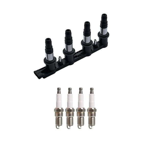 Set of 1 ISA Ignition Coil & 4 Spark Plugs Compatible with 2009-2011 Chevrolet Aveo Aveo 5 & 2009 Pontiac G3 Replacement for UF620