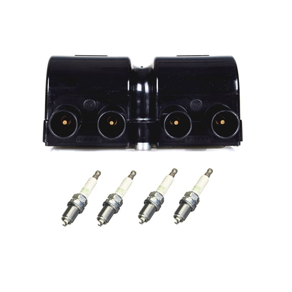 Set of 1 ISA Ignition Coil and 4 NGK Spark Plugs Compatible with 2004-2005 Chevrolet Aveo LS 1.6L  V6 Replacement for UF503