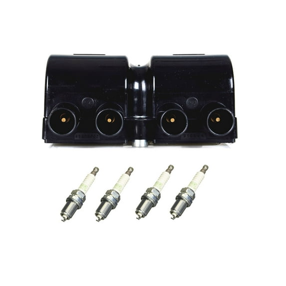Set of 1 ISA Ignition Coil and 4 NGK Spark Plugs Compatible with 2008 Pontiac Matiz Base 1L V5 Replacement for UF503
