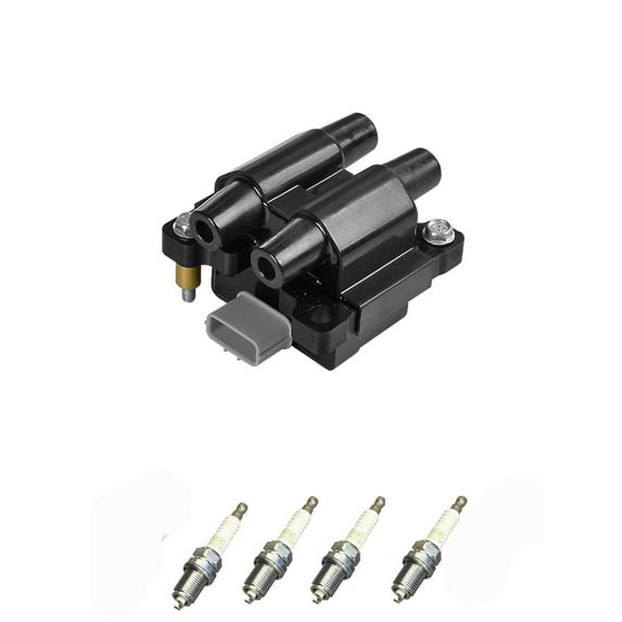Set of 1 ISA Ignition Coils and 4 NGK Spark plug Compatible with 2011 Subaru Impreza 2.5L H4 2458cc -ci Replacement for UF625