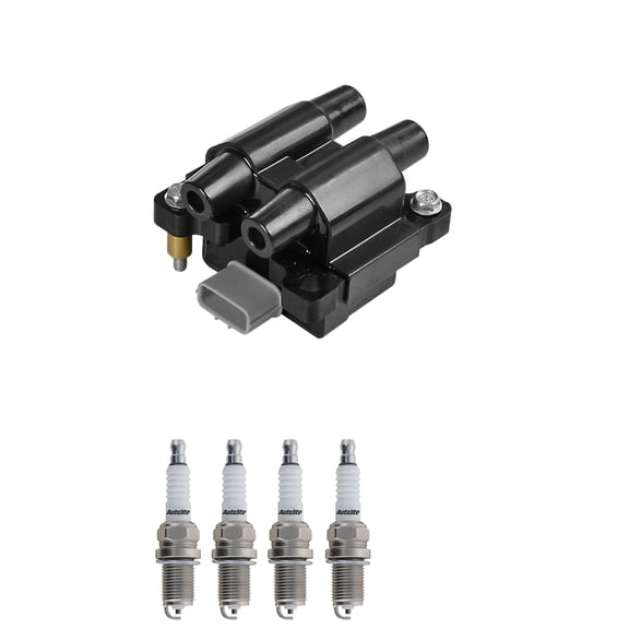 Set of 1 ISA Ignition Coils and 4 Spark Plugs Compatible with 2011 Subaru Impreza 2.5L H4 2458cc -ci Replacement for UF625