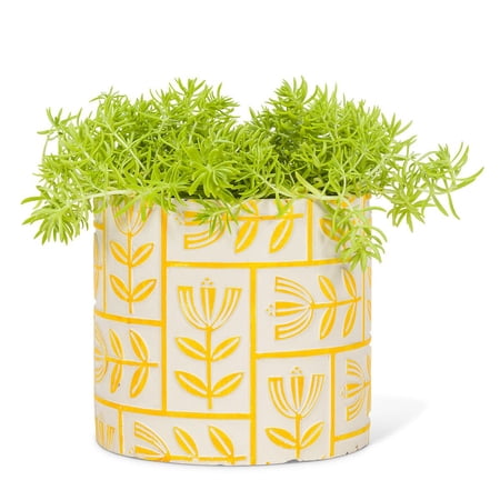Large Floral Grid Planter
