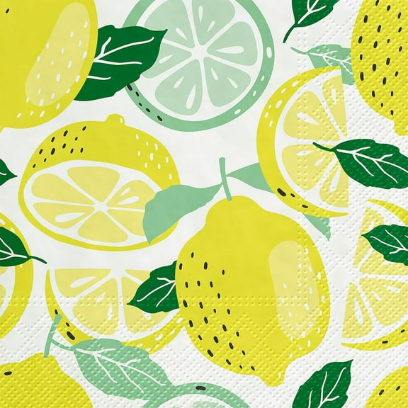 Set of 1 Luncheon Tasty Lemons Napkins 20 Pack