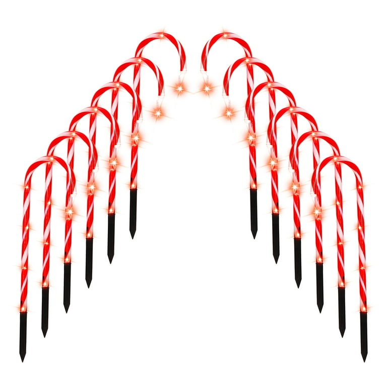クリスマス LED キャンディースティック 10ピースセット US 楽天市場】【在庫限り】【人気商品】 クリスマス LED キャンディー