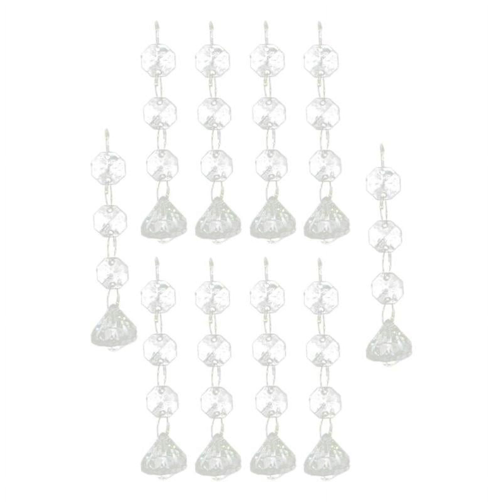 Set of 10 Clear Crystal Drops Ornaments Diamond Shape Christmas Tree ...