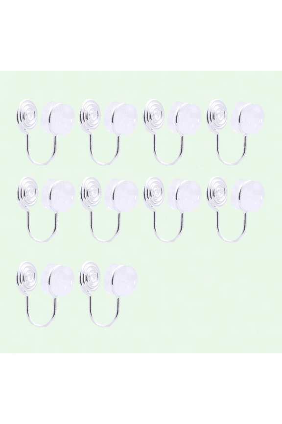 Set of 10 Clip-on Earring Converters, Pain-Free Earlobe Clips, Jewelry Making, Earring Converters, Silver