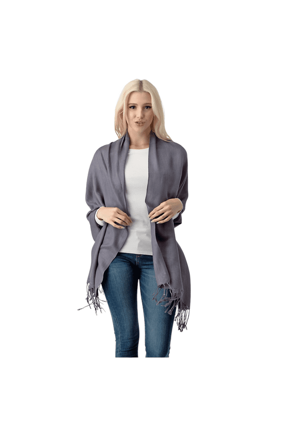 Set of 10 Dark Grey Pashmina Scarf Shawl, Bridesmaid Shawl, Bridal Wrap, Wedding Shawl