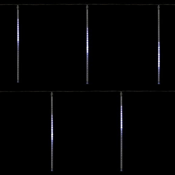Set of 10 Dripping Icicle Snowfall Christmas Light Tubes 14"