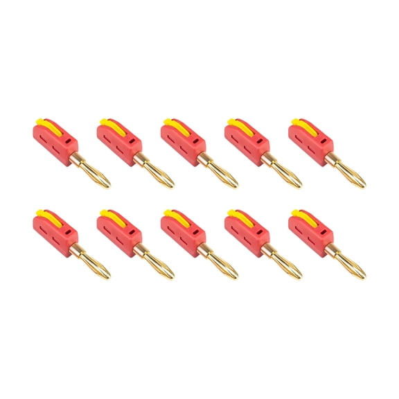 Set of 10 Easy Installing 4mm Banana Plugs 4mm Banana Plug 32A High Current Banana Connectors Without Soldering Require