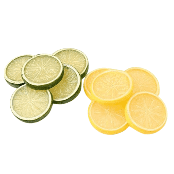Factory Direct Craft Artificial Lemons and Limes Slices, Pack of 10, 2 Inch Faux Citrus Bowl Fillers