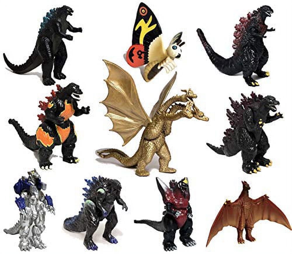 Small Godzilla King of the Monsters Action Figures Set of 10 with