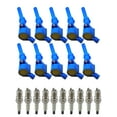 thumbnail image 1 of Set of 10 ISA Brand High Performance Ignition Coils and Spark Plugs Compatible with 2006 2007 2008 2009 Ford E-150 4.6L V8 Replacement for DG508, 1 of 5