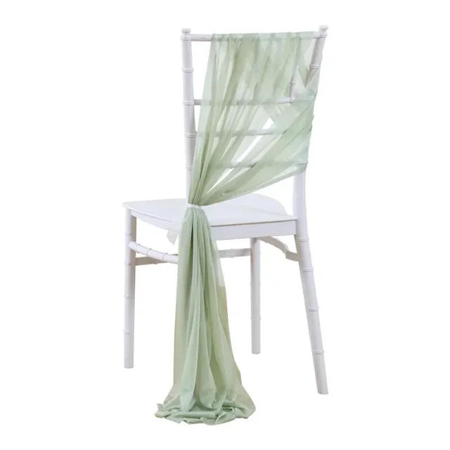Set of 10 Like Chiffon Chair Sashes Wedding Chair Decoration Aisle