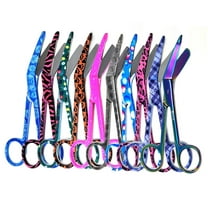 Set of 10 Lister Bandage Scissors 5.5" Stainless Steel with Assorted Pattern-FIG 7