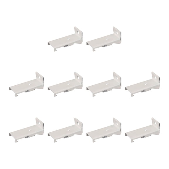 Set of 10 Metal Side Mount Brackets For Curtain Track Wall Support Systems Flexible Curtain Rails Hanger Holder Clip