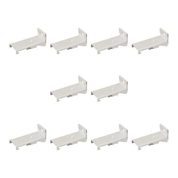 Set of 10 Metal Side Mount Brackets For Curtain Track Wall Systems Flexible Curtain Rails Hanger Holder Clip
