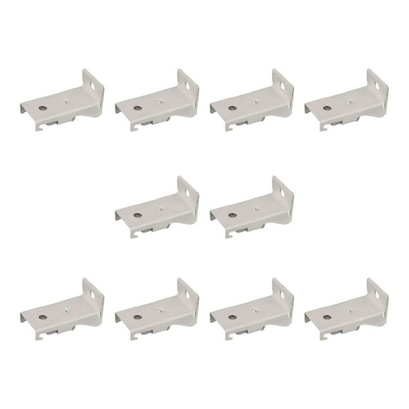 Set of 10 Metal Side Mount Brackets For Curtain Track Wall Systems Flexible Curtain Rails Hanger Holder Clip