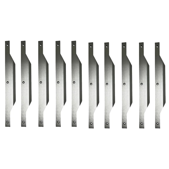 Set of 10 Modern Aluminum Thin Metal Black Pull Handles in Nickel