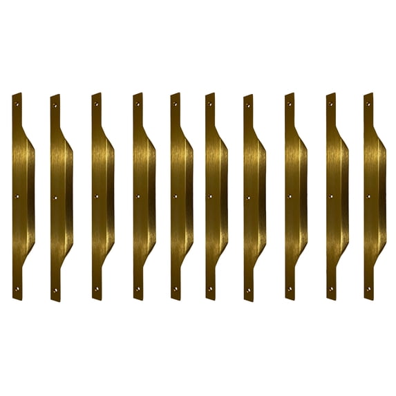 Set of 10 Modern Aluminum Thin Metal Gold Pull Handles