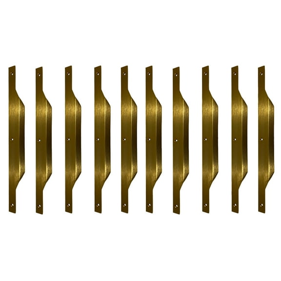 Set of 10 Modern Aluminum Thin Metal Gold Pull Handles