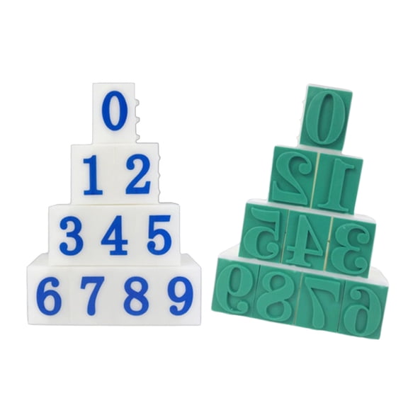 Set of 10 Number Stamp For Crafting And Teaching Rubber Stamp From 0 to 9 Number Stamp for Card Making And Art