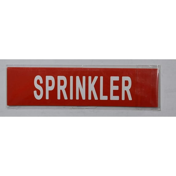 Set of 10 PCS - Pipe Marking- Sprinkler (Sticker,RED, 2X8)(ref-2022-4)