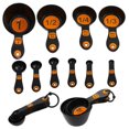 thumbnail image 1 of Set of 10 Piece Measuring Spoons and Measuring Cups (Black & Orange), 1 of 2