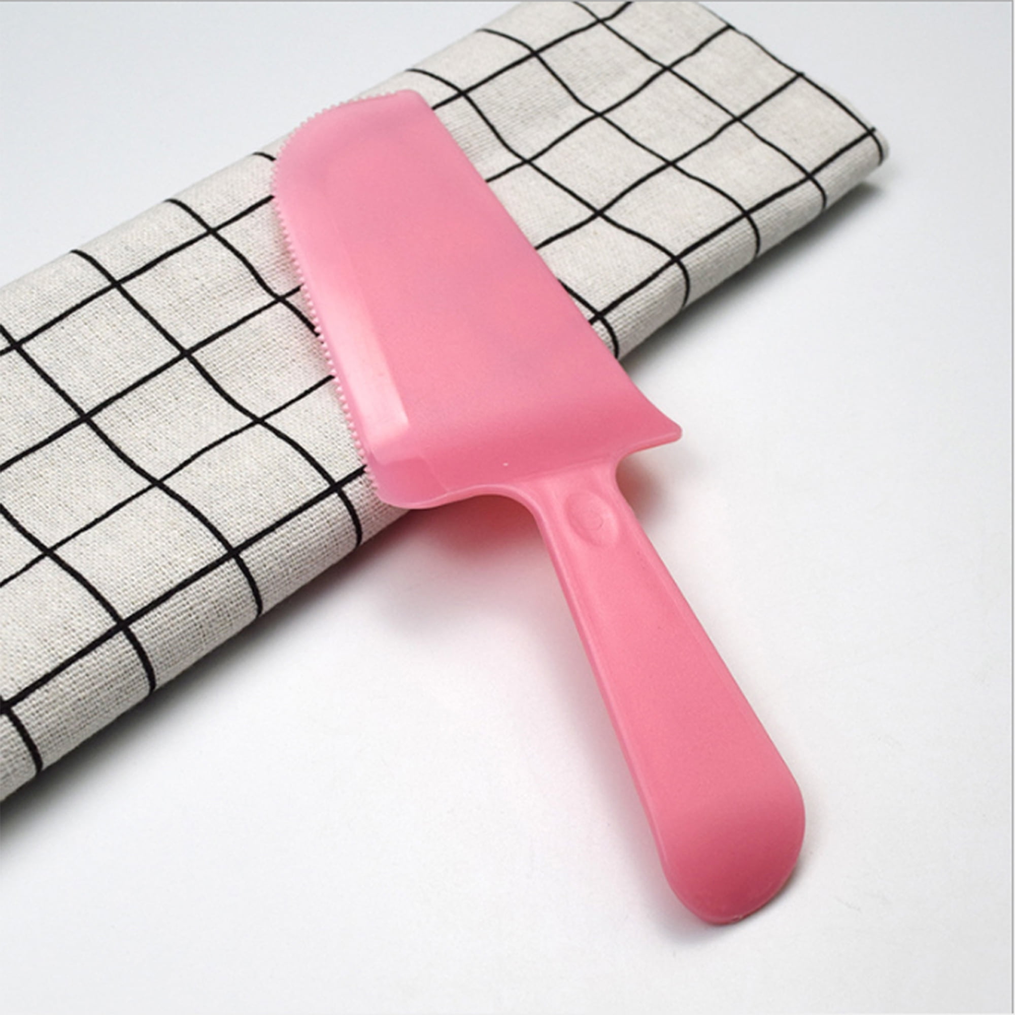 Set of 10 Pink Serrated Edge Dessert Cake Disposable Partyware Plastic ...