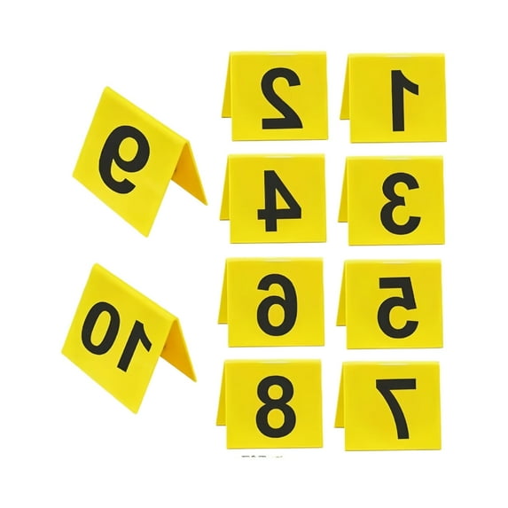 Set of 10 Plastic Crime Scene Markers for Forensic Reenactments Educational Activities and Themed Celebration