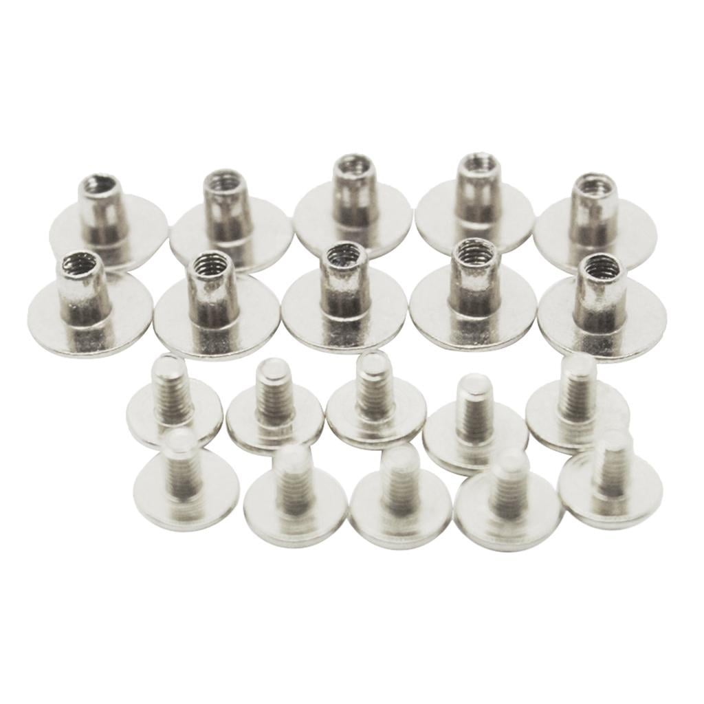 Set of 10 Screw Rivets Round Head Steel Binding Book Binding DIY ...