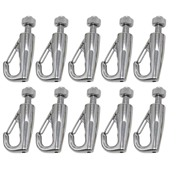 Set of 10 Slide Locking Artwork Hanging Hooks Wire Rope Metal Photo Hooks Stainless Steel Picture Frame Hangers