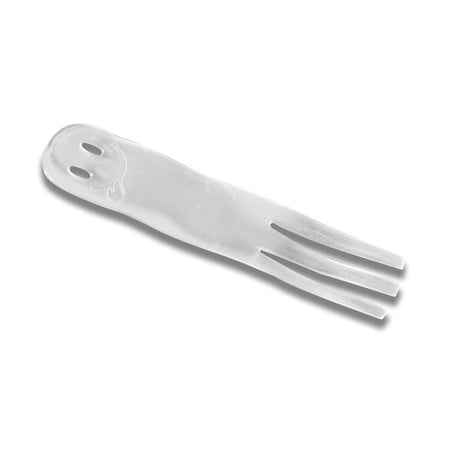 Set of 10 Small Plastic Disposable Dessert Tableware Cutlery Smiley Face Fork in Clear