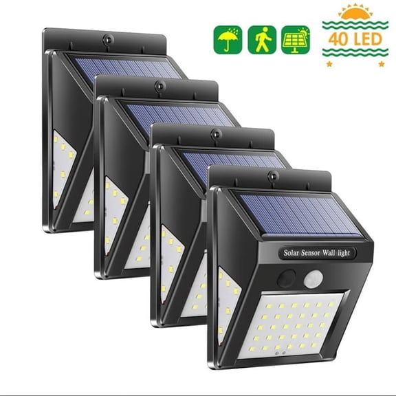 Set of 10, Solar Outdoor Lights LED Security Wall Lights Motion Sensor for Fence,Backyard,Steps,Garage,Garden