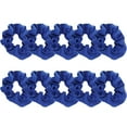 thumbnail image 1 of Motique Accessories Set of 10 Terry Hair Scrunchies for Adult Female and Girls - Royal Blue, 1 of 5