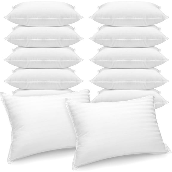 Sintuff Set of 10 Throw Pillows Bulk for Sleeping Bedding Soft Breathable Small Pillow Inserts for Bed, Sofa, Couch, and Travel(13 x 18 Inch)
