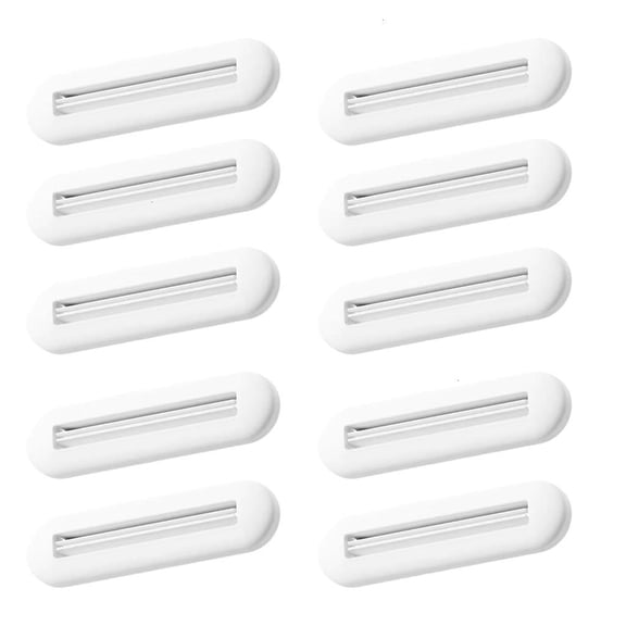 Set of 10 Toothpaste Dispenser Simple Press Roller Hand Cream Tube Squeezer Clip for Home Bathrooms Travel Space Saving