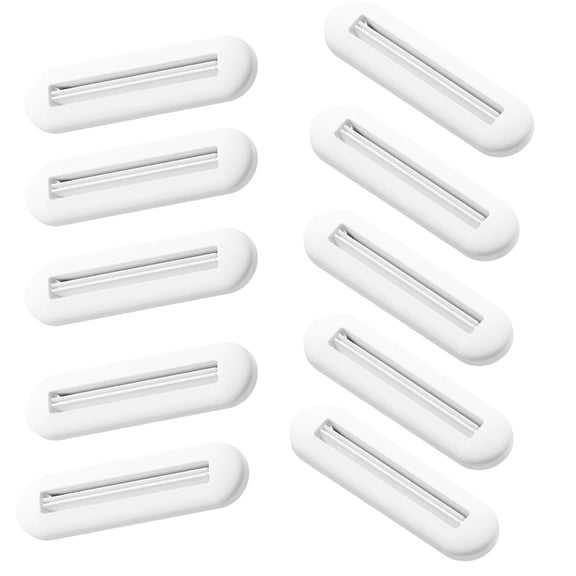 Set of 10 Toothpaste Dispenser Simple Press Roller Hand Cream Tube Squeezer Clip for Home Bathrooms Travel Space Saving