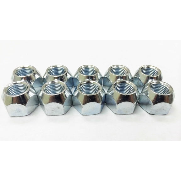 Set of 10 Trailer RV 9/16"-18 Cone Wheel Nuts - 22052