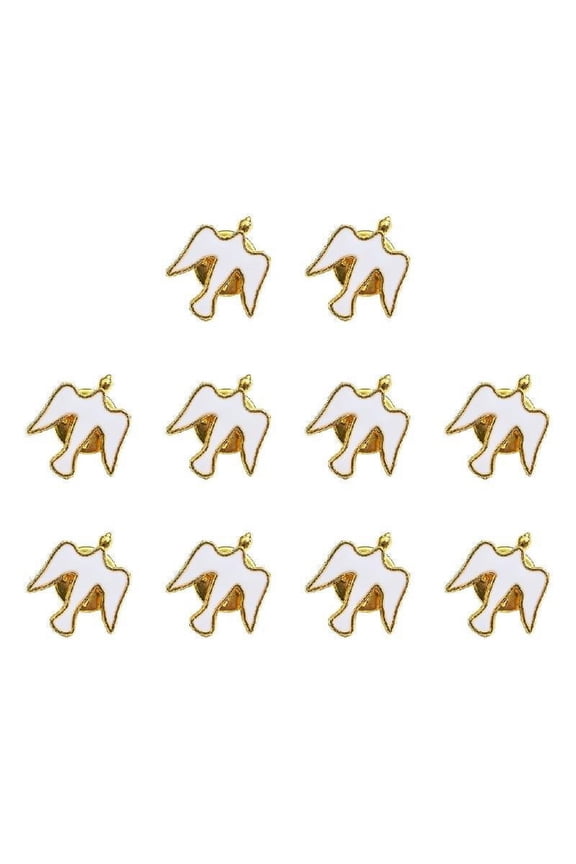 Set of 10 Unisex Alloy Doves Lapel Pin Sweater Pin Clothing Jewelry Doves Pins