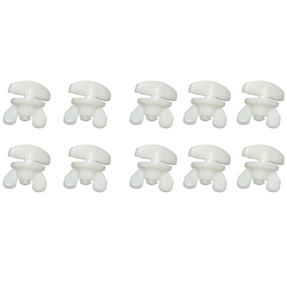 Set of 10 White Plastic Curtain Lock Track Stoppers Easy Installation Drapery Rails Sliding Gliders Curtain Fasteners