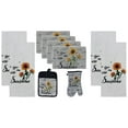thumbnail image 1 of Set of 10, You are My Sunshine and Sunflower Design Tapestry Kitchen Towel Set, Include 4 Placemats, 4 Kitchen Towels, Potholder  Oven mitt., 1 of 8