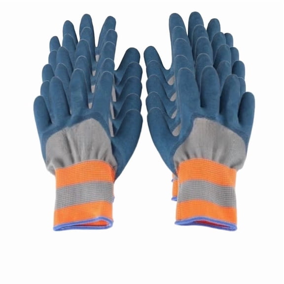Set of 10 strong and durable latex gloves that are breathable and non-slip