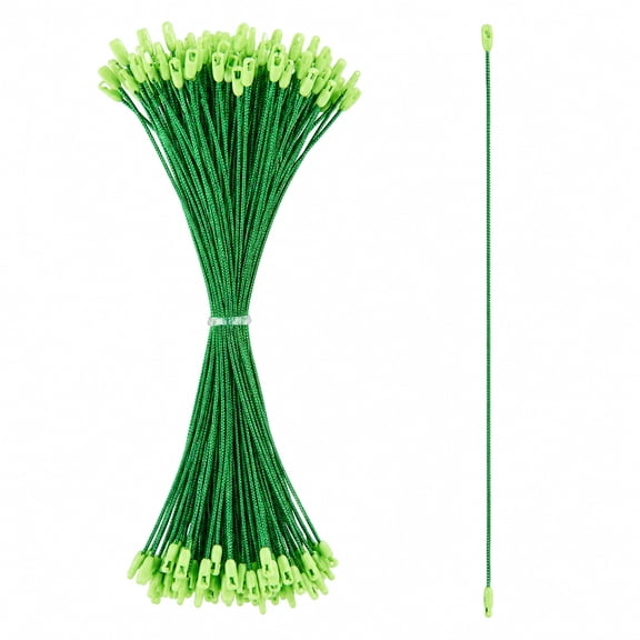 Set of 100 Green Christmas Ornaments Cords Strings Hangers 7.9 Inches
