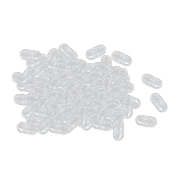 Set of 100 Mini Empty Clear Capsule Fit for Cosmetic DIY Small