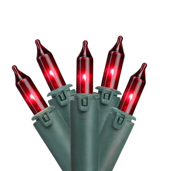 Northlight 100ct Mini String Lights Red - 45.5' Green Wire
